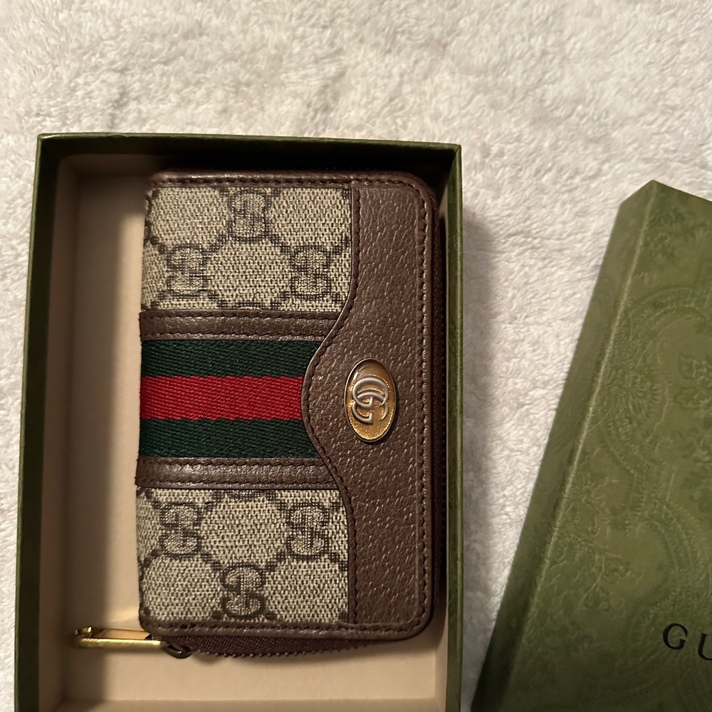 Gucci GG Supreme Ophidia Zip Around Card Case